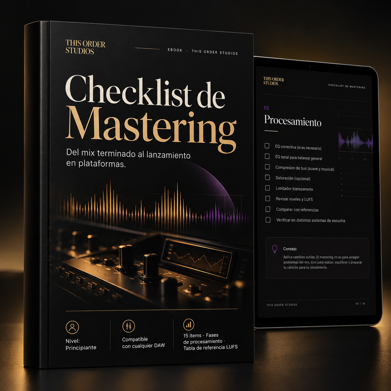 Checklist de Mastering: De tu Mezcla a Spotify | Ebook PDF